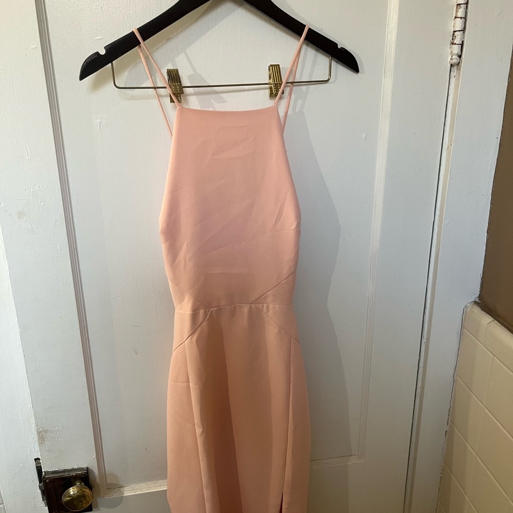 Elegant Pink Sleeveless Dress
